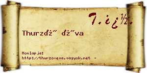 Thurzó Éva névjegykártya