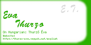eva thurzo business card